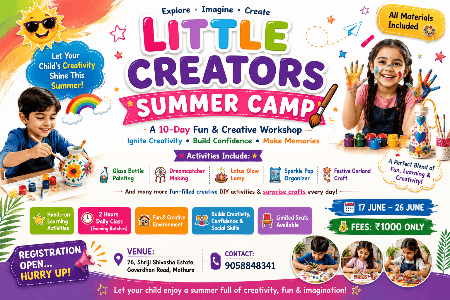 Little Creators Summer Camp Mathura Poster