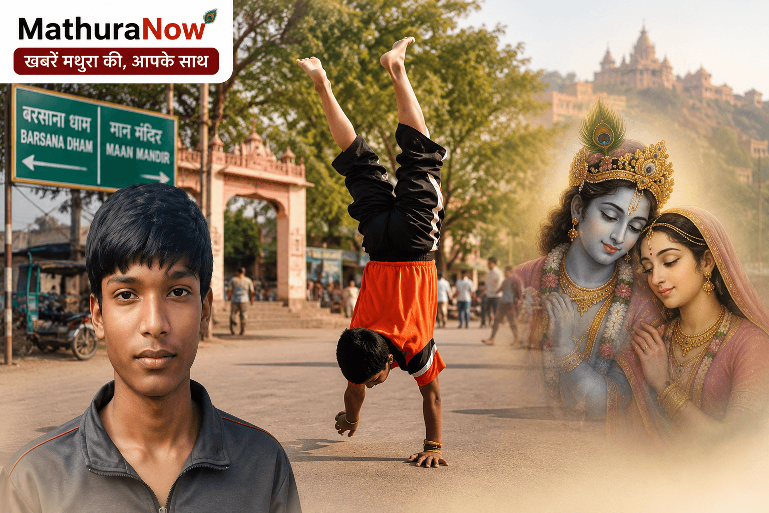 13-Year-Old Devotee Performs Barsana Parikrama on His Hands in Memory of Grandmother