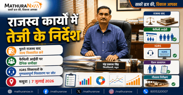 Mathura DM Directs Faster Disposal of Revenue Cases and Daily Family ID Progress Reviews