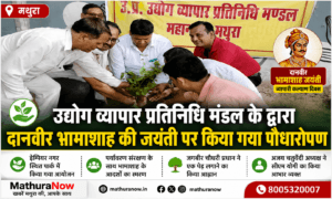 Uttar Pradesh Udyog Vyapar Pratinidhi Mandal organised a tree plantation drive in Mathura