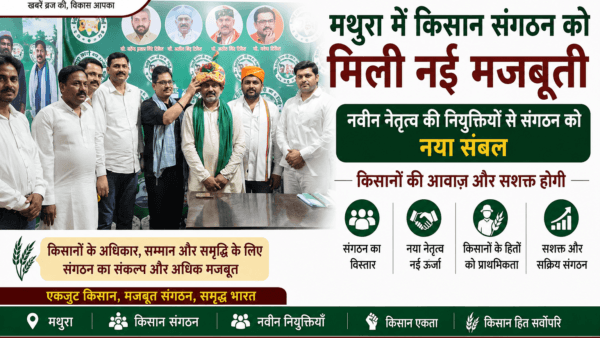 Farmer Organization Bolstered in Mathura with New Leadership Appointments