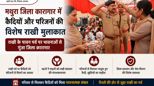 Mathura District Jail Organizes Special Raksha Bandhan Meeting for Inmates and Families