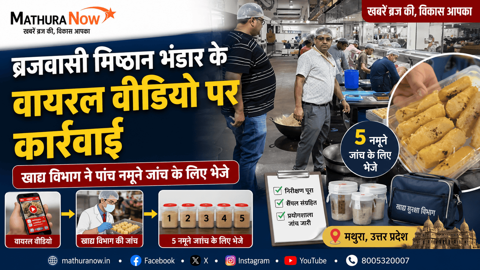 Mathura Food Department Acts on Brijwasi Sweets Virul Video 1 Mathura Food Department Acts on Brijwasi Sweets Virul Video
