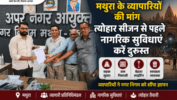 Mathura Traders Seek Urgent Civic Infrastructure Improvements Ahead of Festival Season