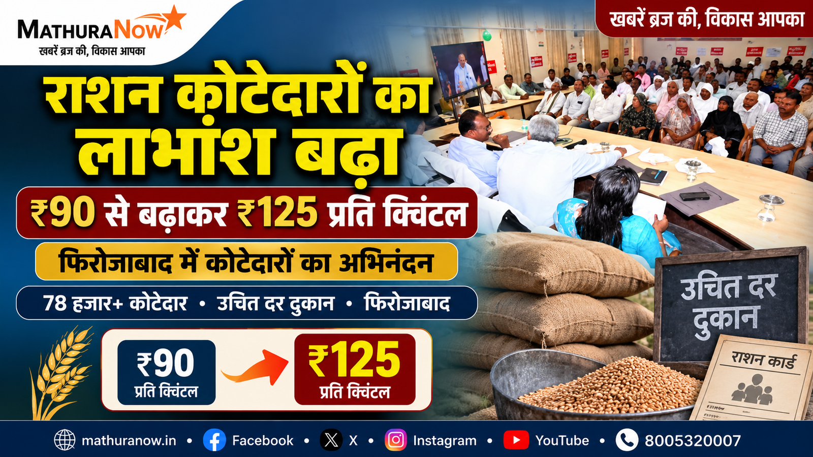 UP Ration Dealers Get Higher Commission as Government Raises Margin – Firozabad