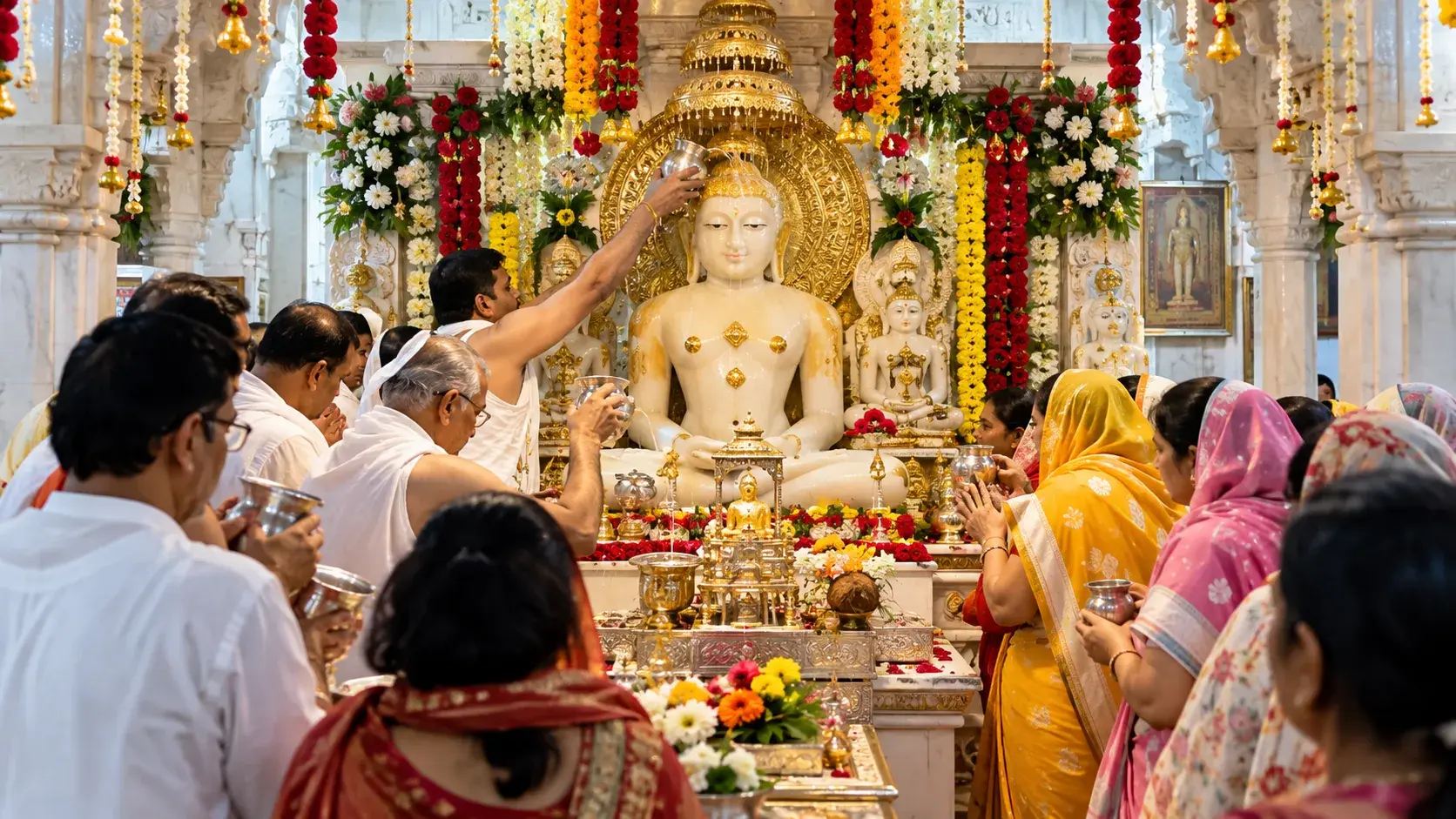 मथुरा के चौरासी जैन मंदिर में अनंत चतुर्दशी श्रद्धापूर्वक मनाई गई Anant Chaturdashi Marked with Devotion at Mathuras Chaurasi Jain Temple