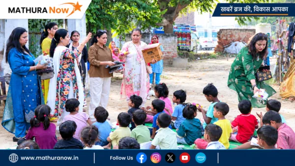 Giants Group of Mathura West Distributes School Supplies to Students
