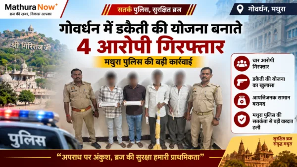 Mathura Police Arrest Four Planning Dacoity in Govardhan