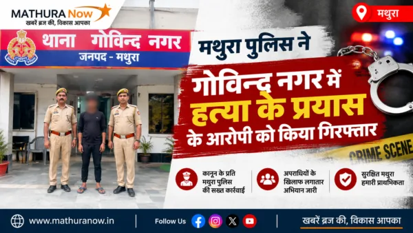 Mathura Police Arrest Man for Attempted Murder in Govind Nagar