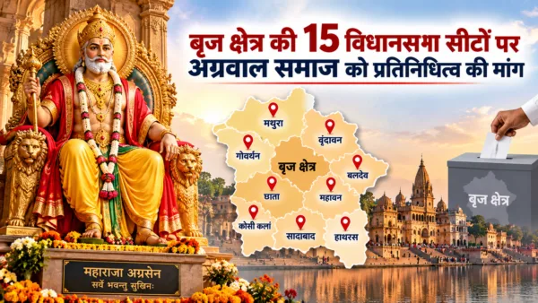 The Agrawal Sammelan has demanded greater political representation in the Braj region a state level Amrit Kumbh event will soon be organized in Mathura