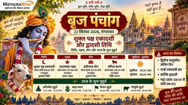 Braj Panchang for September 22, 2026: Parsva Ekadashi and the conclusion of Chaturmasa