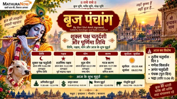 Braj Panchang for September 26, 2026: Bhadrapada Purnima and Purnima Shraddha Observances