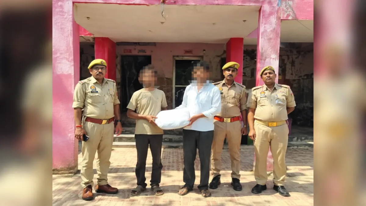 Mathura Police Arrest Two with Over 2kg of Ganja on NH-19