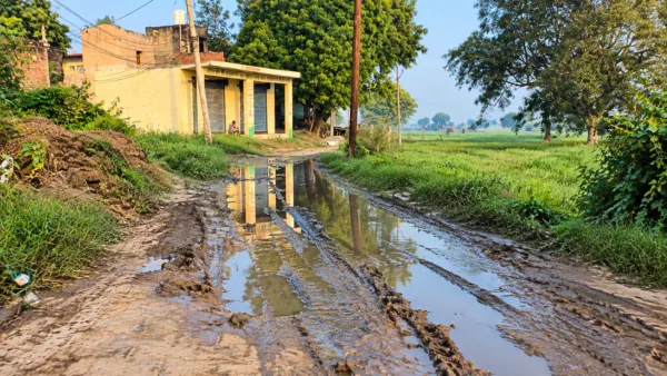 residents of sarai daud in baldev face prolonged waterlogging and