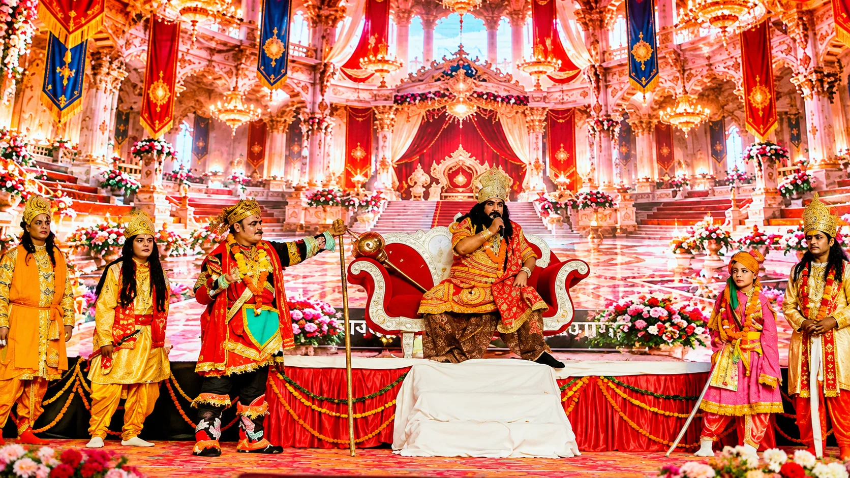 Emotional Enactment of Narad Moh and Ravana’s Birth Held in Mathura Ram Leela Mahotsav