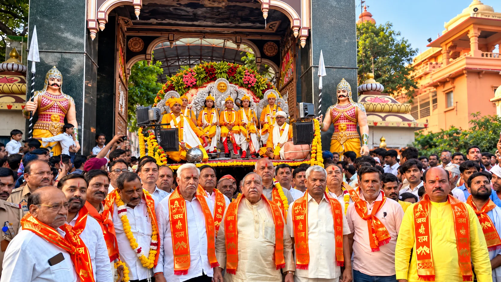 Mathura Ram Leela Mahotsav Commences with Traditional Mukut Pujan and Procession